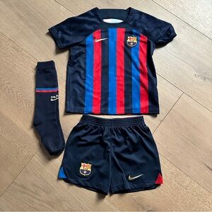 Nike Barcelona FC Kids Soccer Jersey Set - Blue and Red - Large